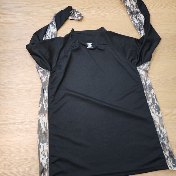 NRA-ILA Shirt Mens Large Polyester Black & Camo Long Sleeve Stretch Logo - Picture 8 of 9